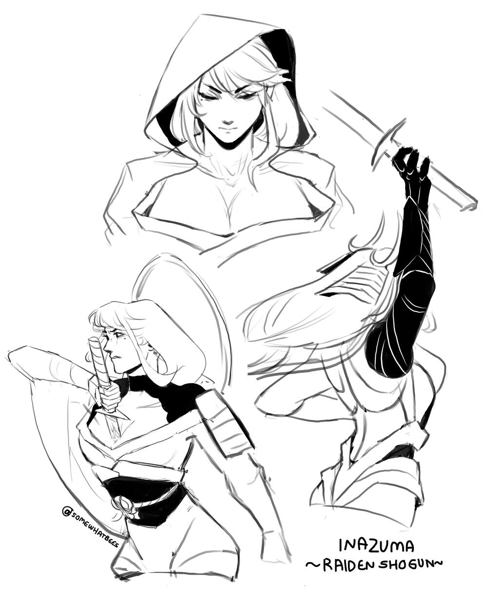 1 Bust, 2 Half Sketches