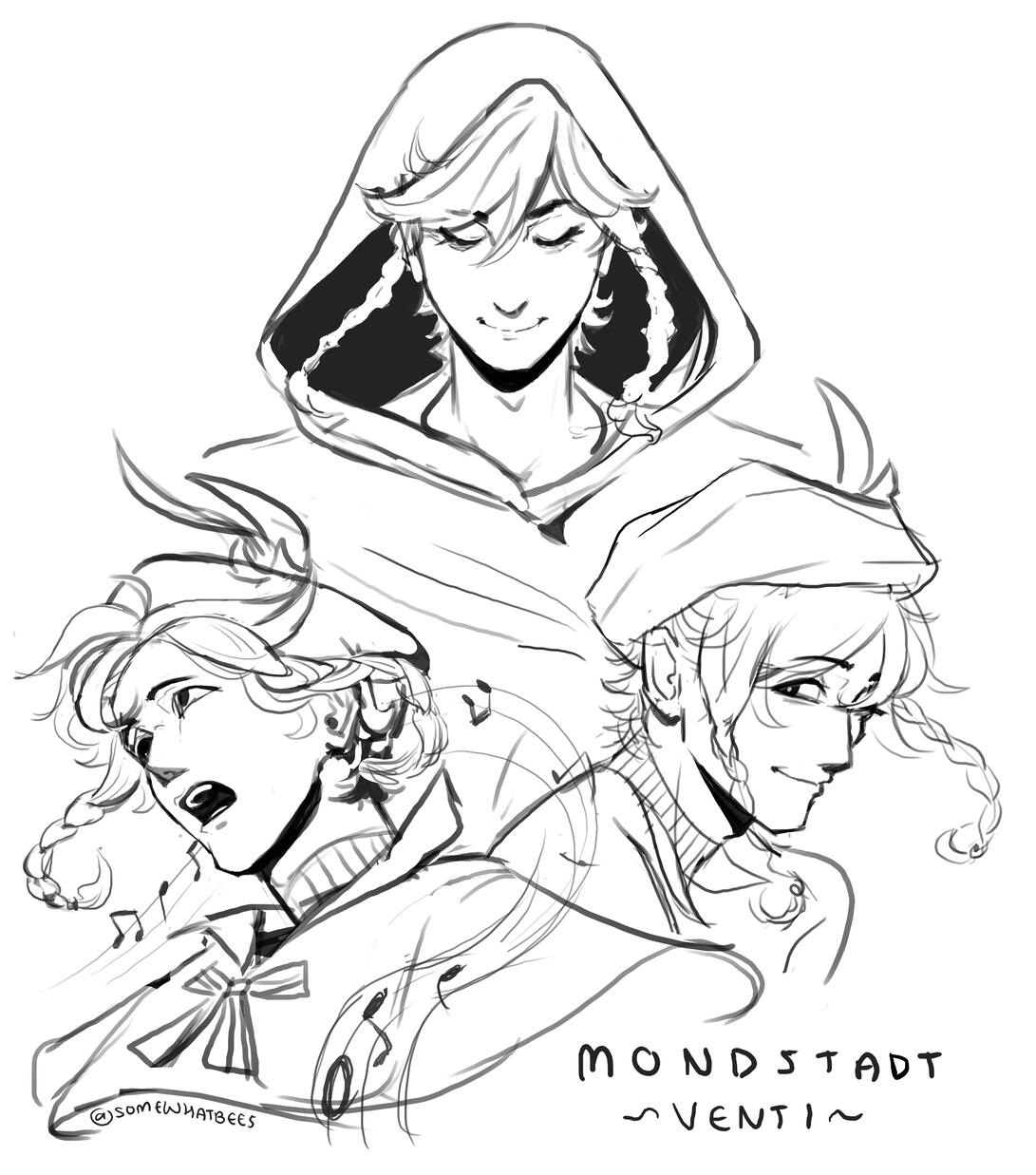 3 Bust Sketches